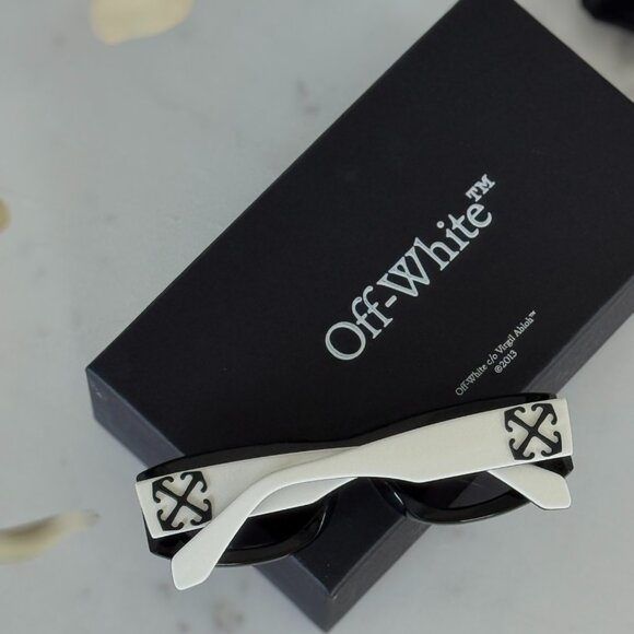 Off-White ORLANDO Men Sunglasses White Black Grey Oval OERI13O ORLANDO 0107 - Picture 13 of 15